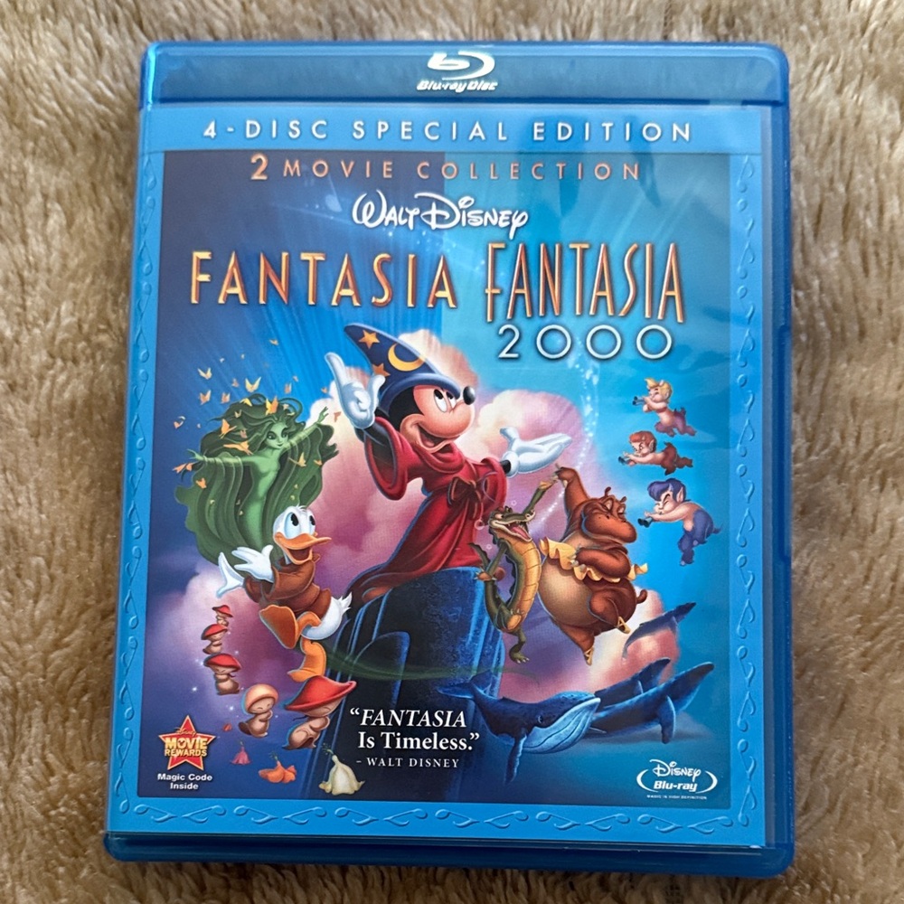 Disney Fantasia Collection Blu-ray in Blue Like New Open but Unwatched